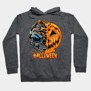 Halloween Season Scary Mask Pumking Evil Hoodie